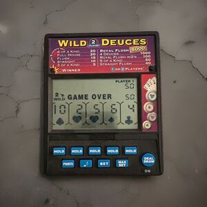 Vintage Working Radica Wild Deuces 2 Player Electronic Poker Game Model 915 90s